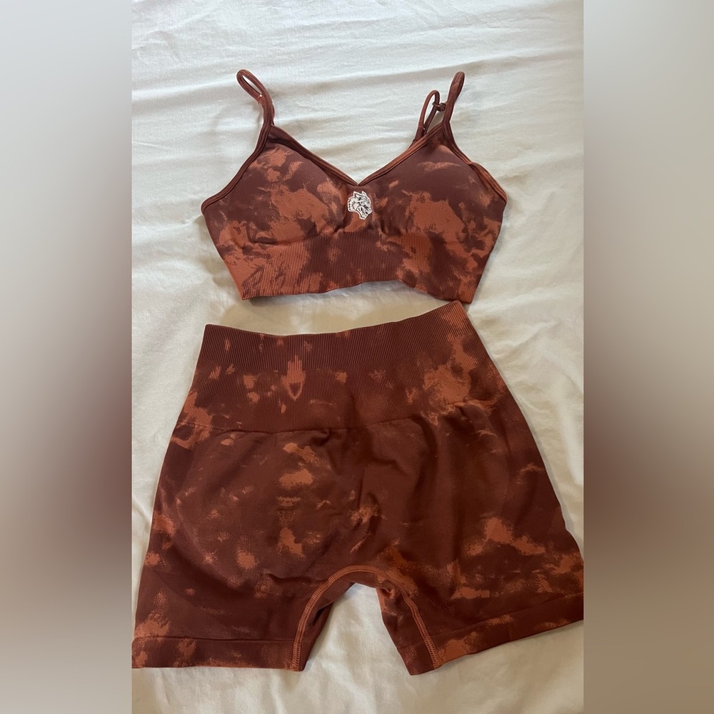 Darc Sport Athletic Shorts and Top Set - Rust Marble